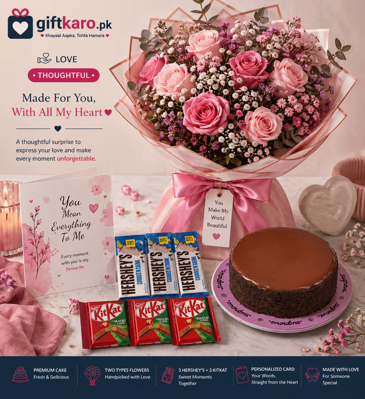 Thoughtful — Love gift bundle delivered in Islamabad, Rawalpindi, Karachi & Lahore
