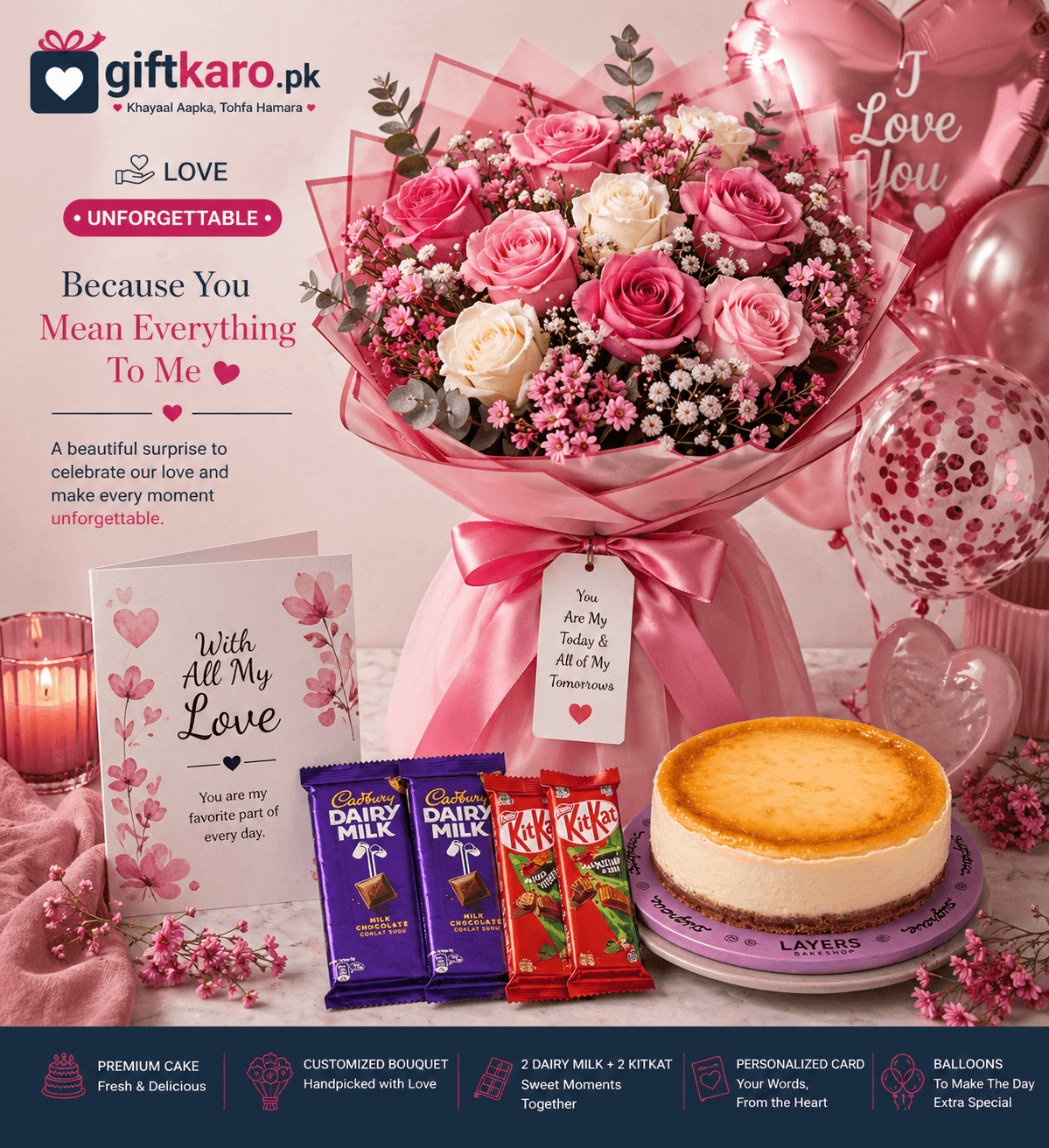 Unforgettable — Love gift bundle delivered in Islamabad, Rawalpindi, Karachi & Lahore